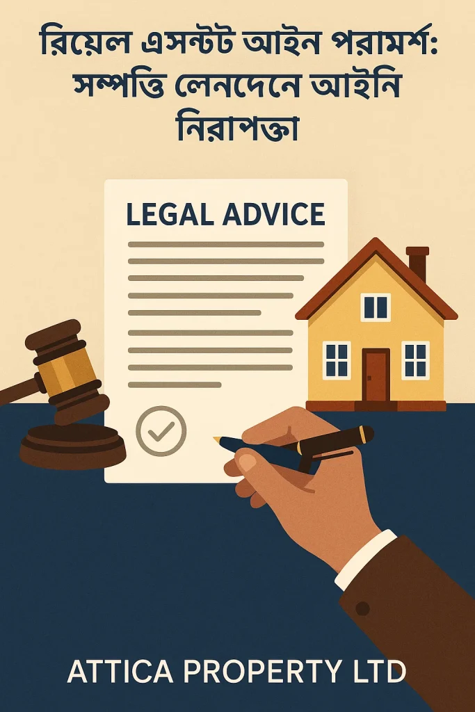 রিয়েল এস্টেট আইন পরামর্শ: সম্পত্তি লেনদেনেই আইনি নিরাপত্তা | Attica Property LTD